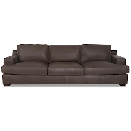 Contemporary Extra Large Leather Sofa